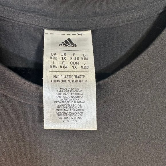Adidas Black Aeroready training workout minimal tee 1X - Picture 6 of 11